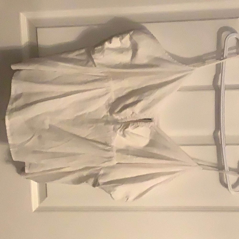 Old Navy White Cotton Loose Spaghetti Strap, Cami Top